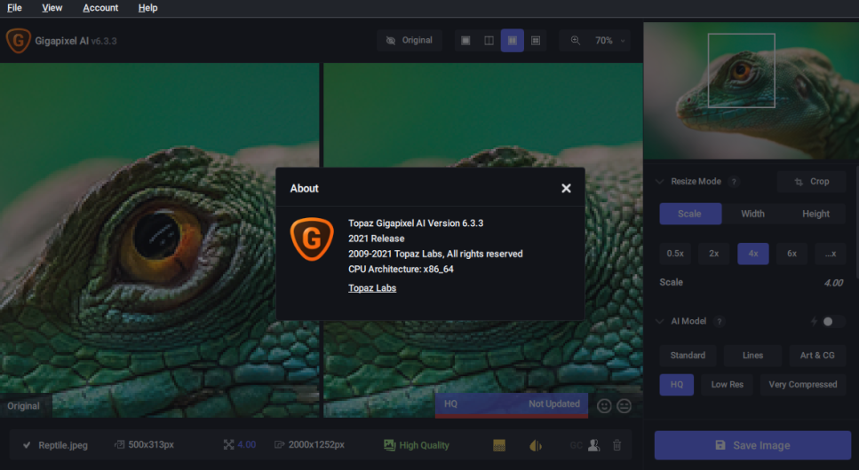 图像无损放大工具 Topaz Gigapixel AI v7.0.1 解锁版（转）