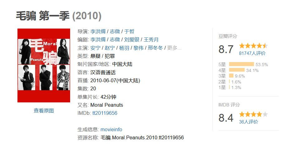 经典高分网剧《毛骗》 1-3季全集 无水印版